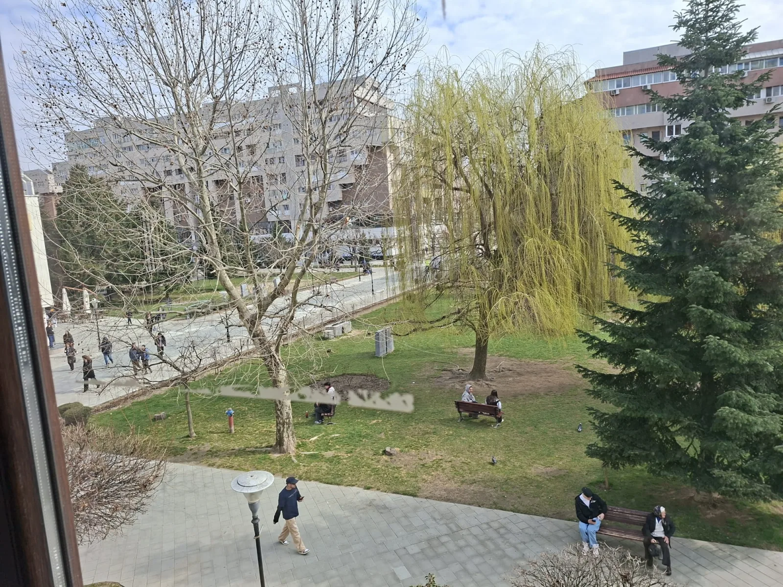 City center view from sala multifunctionala toward Bulevardul Victoriei